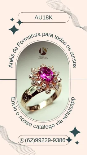 Anéis de Formatura todos cursos no Ouro 18k