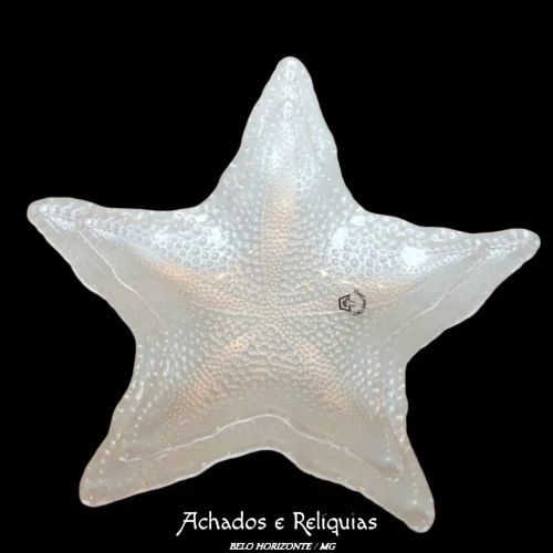 Prato Decorativo Estrela do Mar branco pérola 