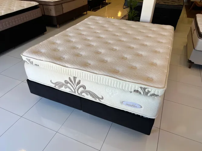 Cama Box Queen Size Maxflex Látex série 5 Seminovo Top - ENTREGAMOS