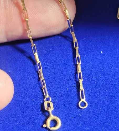 Pulseira Cartier Quadrado Ouro 18 Kilates Peso 1.90 Gramas 21 Cm 1.9 mm Maciço