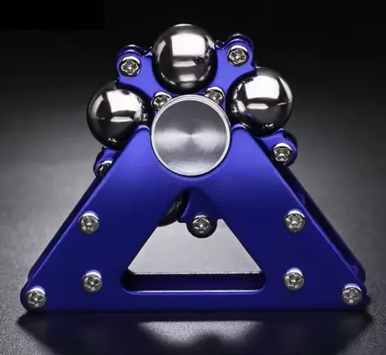 Pêndulo duplo fidget spinner dobrável metal mão 