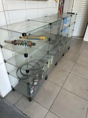 Balcão vidro usado