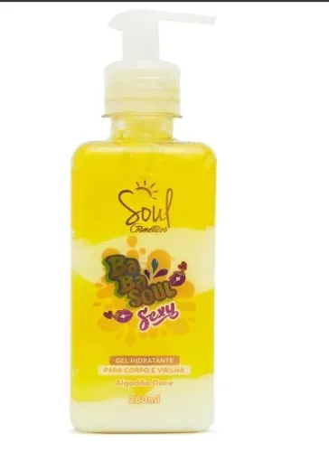Gel corporal comestível beijavel ( algodão doce)