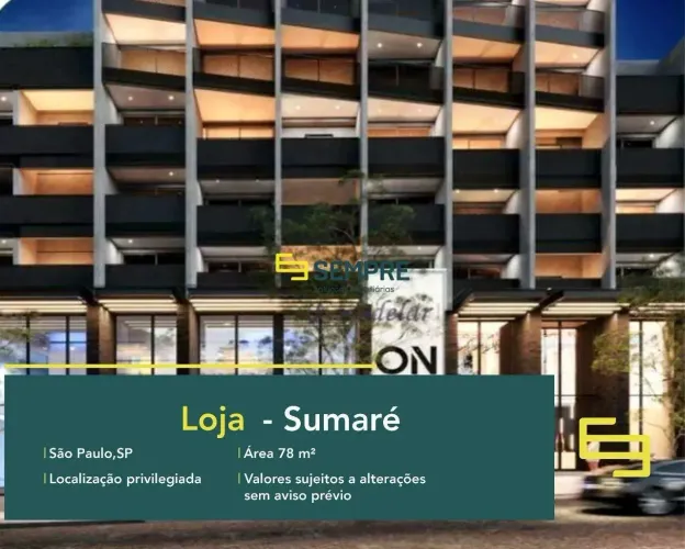 Loja para alugar no On Vila Madalena  Sumaré SP