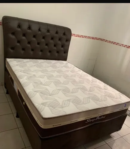 Cama Box Casal com Cabeceira - Sleep Pocket