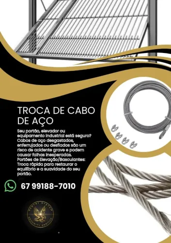 Cabo de Aço Galvanizado para Portões!