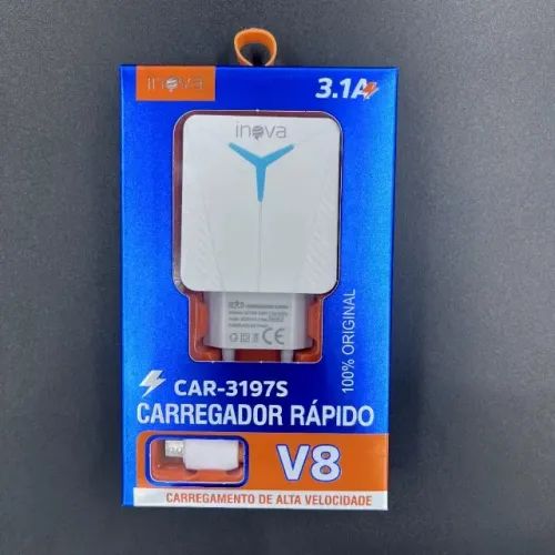 Carregadores Rápido da Inova para Iphone, Android V8 e Tipo C