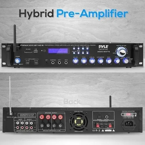 Som e Caixas. Amplificador Pyle 3000W Bluetooth