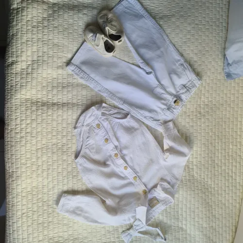 Conjunto bebê branco Milon