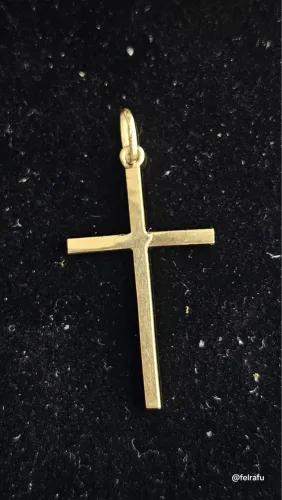 PINGENTE CRUZ DE OURO 18K