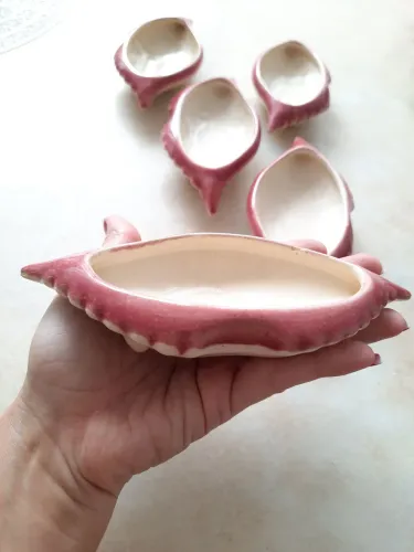 Conjunto de mini petisqueiras vintage porcelana