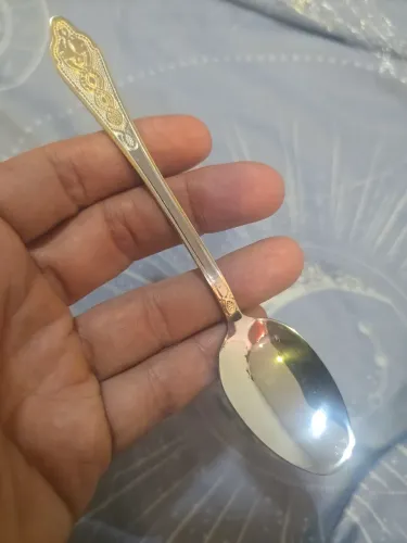 Colheres de sobremesa 6 aço inoxidável de luxo