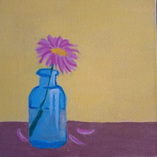 Quadro Pintura "Flower in the Bottle"