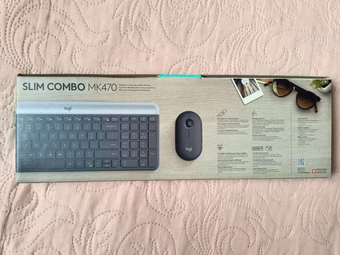 Combo Teclado e Mouse sem fio Logitech MK470 Slim