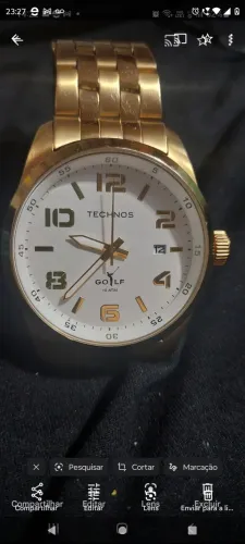 Relógio technos dourado feminino