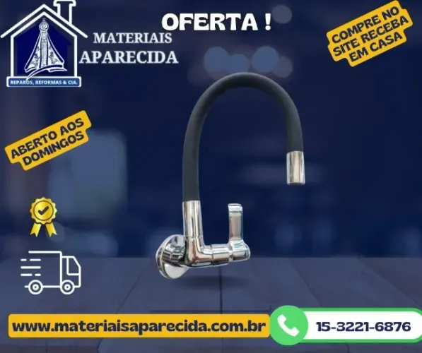 Torneira Gourmet Metal cozinha Parede Dama