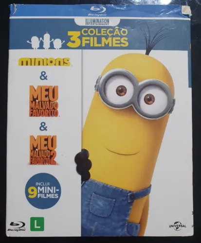 Bluray Coleção Minions com 3 filmes e 9 curtas Original