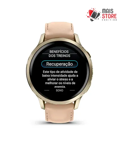 Relógio Garmin Venu 4 -41 MM - Lunar Gold/Light (010-03013-03) + Pulseira -Novos-Lacrados
