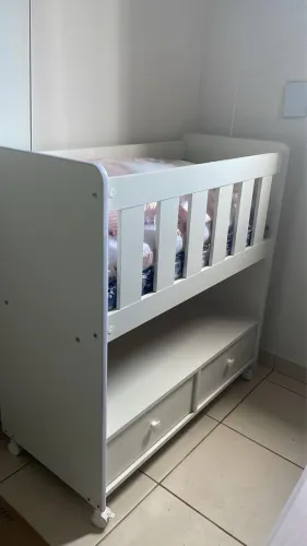 Mini Berço com 2 Gavetas + Colchão