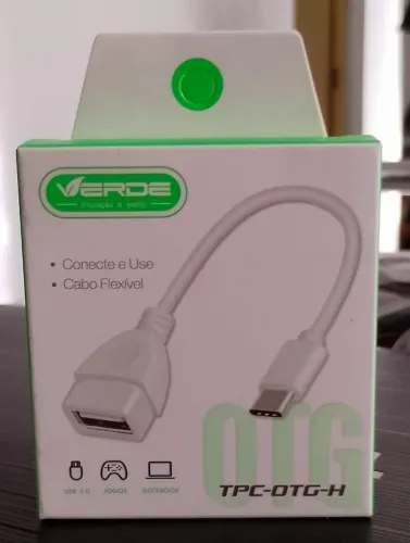 Adaptador Tipo C Ligar Pendrive Teclado Em Celular Notebook Cor Branco