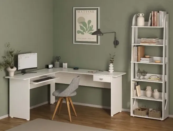 Promoção Mesa Branca em L - 10/07