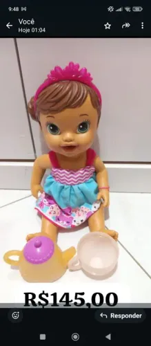 Boneca Baby Alive Bebê que Faz xixi e Cocô