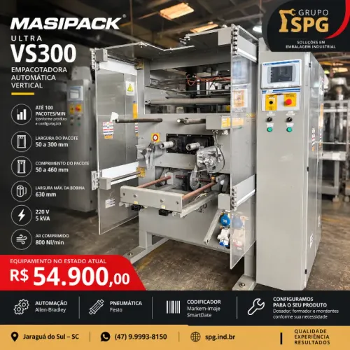 Empacotadora Masipack Ultra VS300 Automática | Grãos, Pós e Alimentos