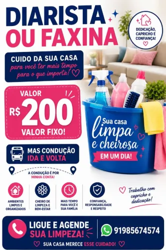 Diarista, faxineira, secretaria do lar
