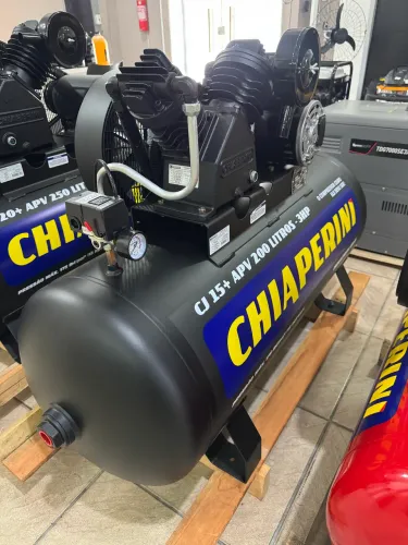 Compressor de Ar 200 litros 175 Psi 3cv Monofásico Industrial - Chiaperini (Novo)