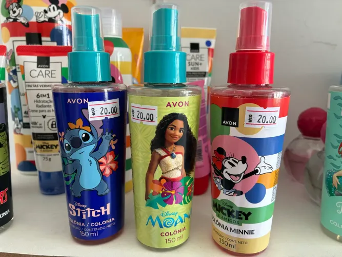 PROMOÇÃO Colônia Avon Stitch, Moana e Minnie