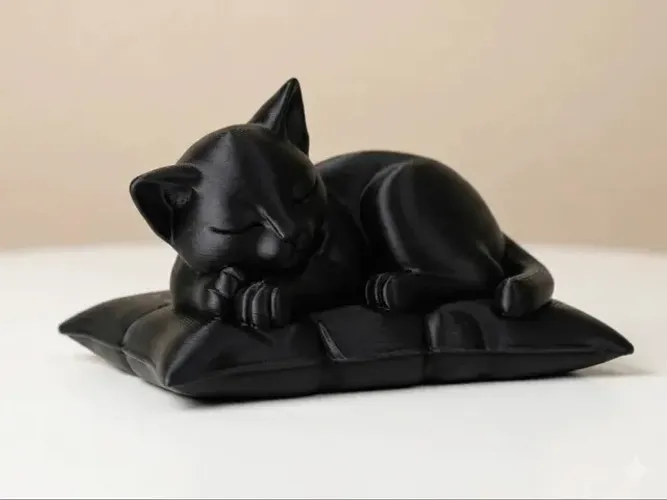 soneca da noite: gato escultura premium