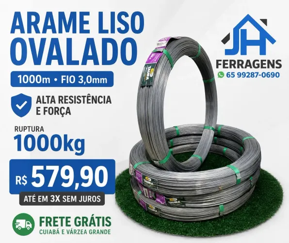 Arame Liso 1000m fio 3mm