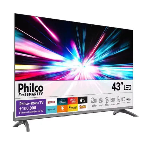 Smart TV Philco da linha Roku tamanho 43 polegadas