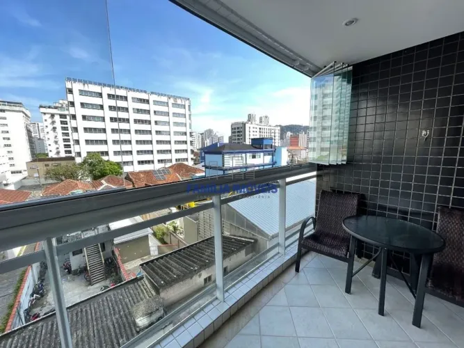 Comprar apartamento 2 dormitórios suíte piscina Pompeia Santos