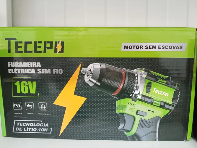 Furadeira Elétrica Sem Fio 16V - Motor Brushless | TECEPO