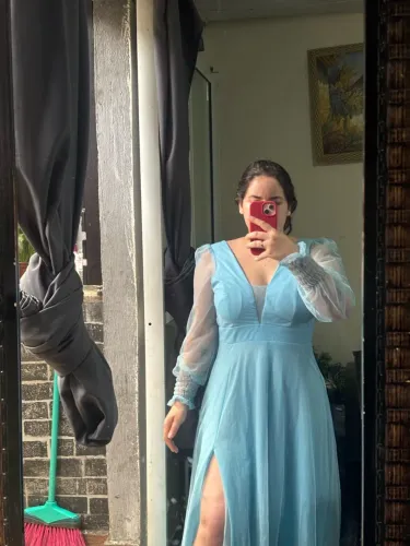Vestido azul claro