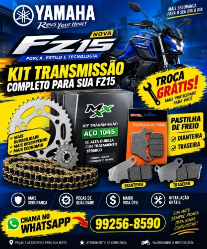 Kit Transmissão Motos FZ15 YAMAHA 