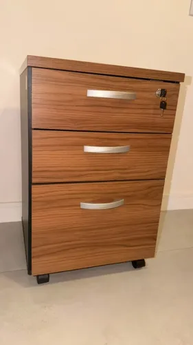 2 Unidades Gaveteiro Móvel Office Com 2 Gavetas E 1 Arquivo Pasta Suspensa