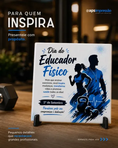 Azulejo personalizado dia do educador físico