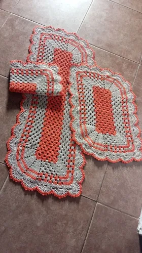 Conjunto de cozinha tapetes folha