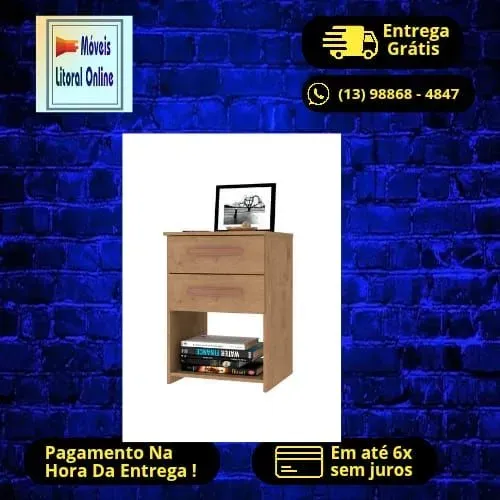 PROMOÇÃO ! CRIADO MUDO COM 2 GAVETAS SUPER PRATICO E OTIMO PRECO !