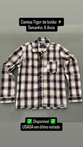 Camisa Tigor de botão Infantil