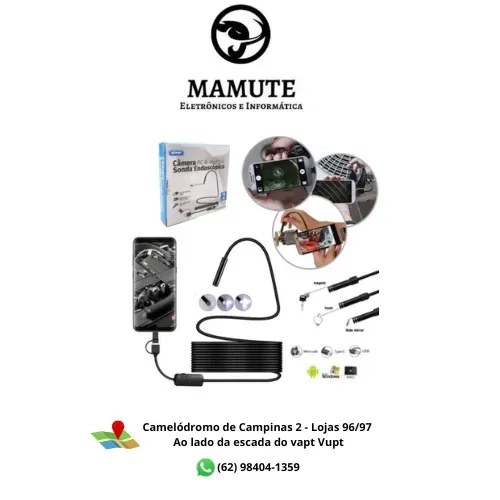 Camera Pc E Android Sonda Endoscópica 2 Metros Knup KP-MI800