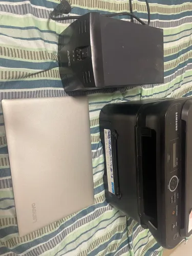 Kit completo: Notebook Lenovo + Impressora Samsung + Nobreak APC - Ótimo estado