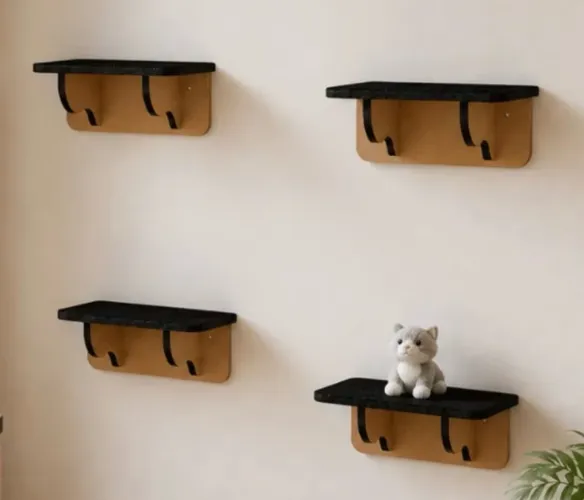 4 PRATELEIRAS P GATO MDF - DOAÇÃO