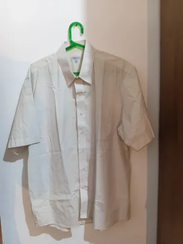 camisa cinza algodão manga curta