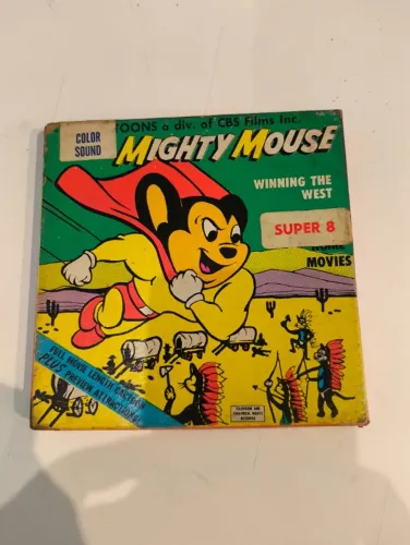 FILME SUPER 8 MIGHTY MOUSE  "WINNING THE WEST " - COLOR SOUND ( RARIDADE )