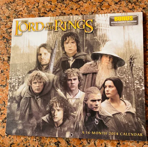 Calendário O Senhor dos Anéis 