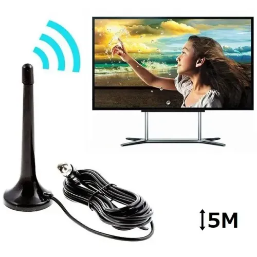 Antena Digital Interna Para TV - Compacta E Fácil De Instalar