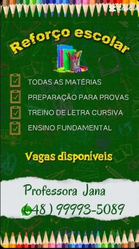 Reforço Escolar Professora Jana